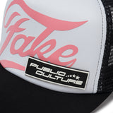 フェイクトラッカーキャップ / Fake Trucker Cap - Black / White