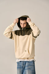 COLOR TONING PATTERN ANORAK -IVORY