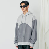 arch panel hoodie grey