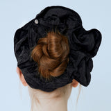 BEADS FRILL SCRUNCHY (BLACK)
