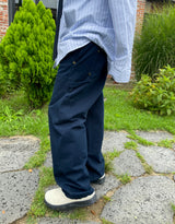 デニムダブルニーワイドパンツ