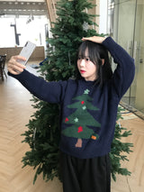 ペリルラウンドネックニット