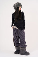 Gaia color block fleece banding pants