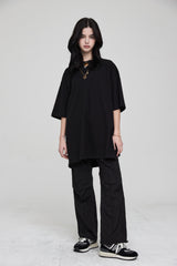mii ロゴオーバーサイズTシャツ / mii LOGO OVERSIZED T-SHIRT BLACK