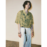 ブリーチダイングストラップシャツ / BLEACH DYEING STRAP SHIRT_YL