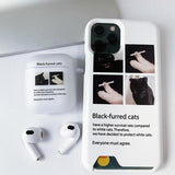 ブラックファーキャッツAirPodsケース / Black furred cats AirPods case