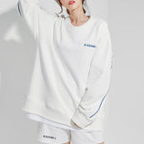 Oversize Back Line Sweat shirt White (6600737030262)