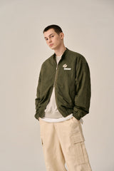 VINTAGE WASHED RIDER JACKT-KHAKI