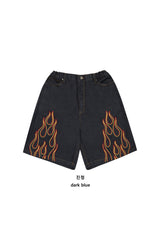 フレイム刺繡バミューダパンツ/VENTIQUE Flame embroidery Bermuda Shorts 2color