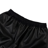 トラッカーファックスレザーショーツ/[UNISEX] Faux-Leather Shorts (Black)
