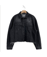 Lavender crop denim jacket (2 color) (6694661292150)