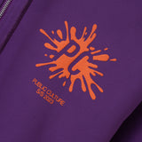 スプラッシュジップアップフーディ / Splash Zip Up Hoodie - Dark Purple