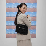 Luna shirring cross baga (black) (6684442755190)