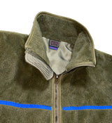 Line taping faux fur mustang (Khaki) (6641877581942)