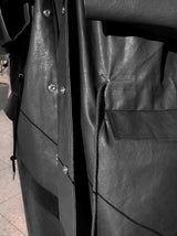 ASCLO Vegan Leather Mac Coat (2color) (6661515477110)