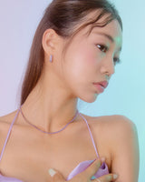 ヴァイオレットミニテニスネックレス/[S925] Violet Mini Tennis Necklace (rosegold)