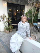 Vintage Ethnic Tteokbokki Hooded Knitwear