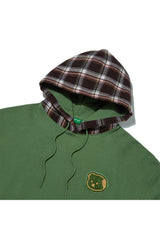 T.D BEAR Wappen Hoodie_Olive (6684845113462)