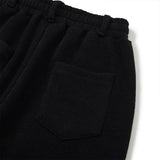 Denim Knit Blocking Pants [BLACK] (6638402568310)