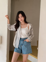Natural Stripe Long Sleeve Shirt