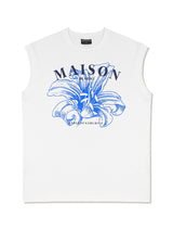 UNISEX オーバーフィットシングルMAISONプリンティングノースリーブトップ(FCB2TS300M)