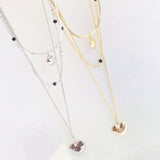ブラックスワンレイヤードネックレス / Black Swan Layered Necklace / 2 color