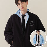 AQO BEAR REVERSIBLE FLEECE JACKET BLACK (4602646888566)