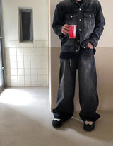 ブラッシュワイドデニムパンツ