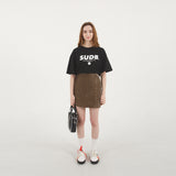 SMILE FLOWER T-SHRIT_black (6546833014902)