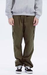 ワイドコットンカーゴパンツ / WIDE COTTON CARGO PANTS - KAHKI