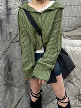 トッポギフードカーディガン / Tteokbokki hooded cardigan