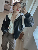 カラー マッチング レザージャケット / color matching leather jacket