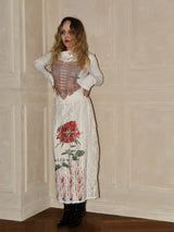 Corset bow long sleeve WHITE