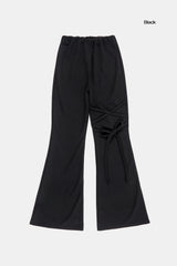 サイストリングブーツカットバンディングパンツ