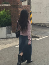 Walter denim long skirt