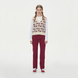 FLOWER JAQUARD KNIT VEST_BEIGE (6610820825206)