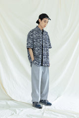 プレイン 1/2 シャツ / PLAIN PAISLEY 1/2 SHIRT NAVY