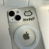 ブラック - ハッピーDDongGoyangマグセーフスマホケース