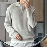LMN Hatchi Half Zip-Up Collar Knitwear (7 colors)