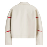 スリットレザージャケット / Slit Leather Jacket (Cream)