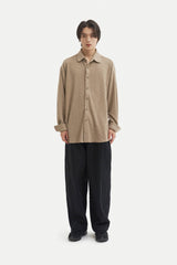 ツイステッドカラーカーディガンシャツ/Twisted collar cardigan shirt S111 Beige