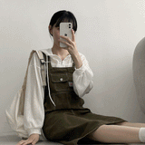 ティンクステッチポケットサスペンダードレス / Tinku Stitch Pocket Suspender Dress