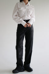 リンクルシアリングシャツ/Wrinkle Shirring Shirt (2color)