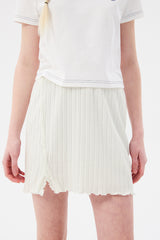 スモールチェリーポップルニットスカート / SMALL CHERRY POPPLE KNIT SKIRT [IVORY]