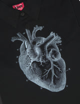 Heart PK layered long sleeve BLACK