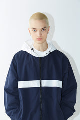 ニートフーデッドジャケット/BSR2223FWJK052 NEAT HOODED JACKET NAVY