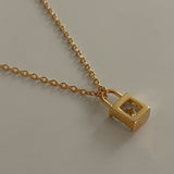 キュービックロックネックレス / cubic lock necklace