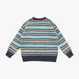 ダイアモンドジャカードセーター / DIAMOND JACQUARD SWEATER_SKYBLUE
