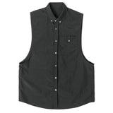 スリーブレス ナイロン シャツ / sleeveless nylon shirt black