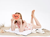チェリーパターンワンピーススイムスーツ / CHERRY PATTERN ONE PIECE SWIMSUIT [RED]
